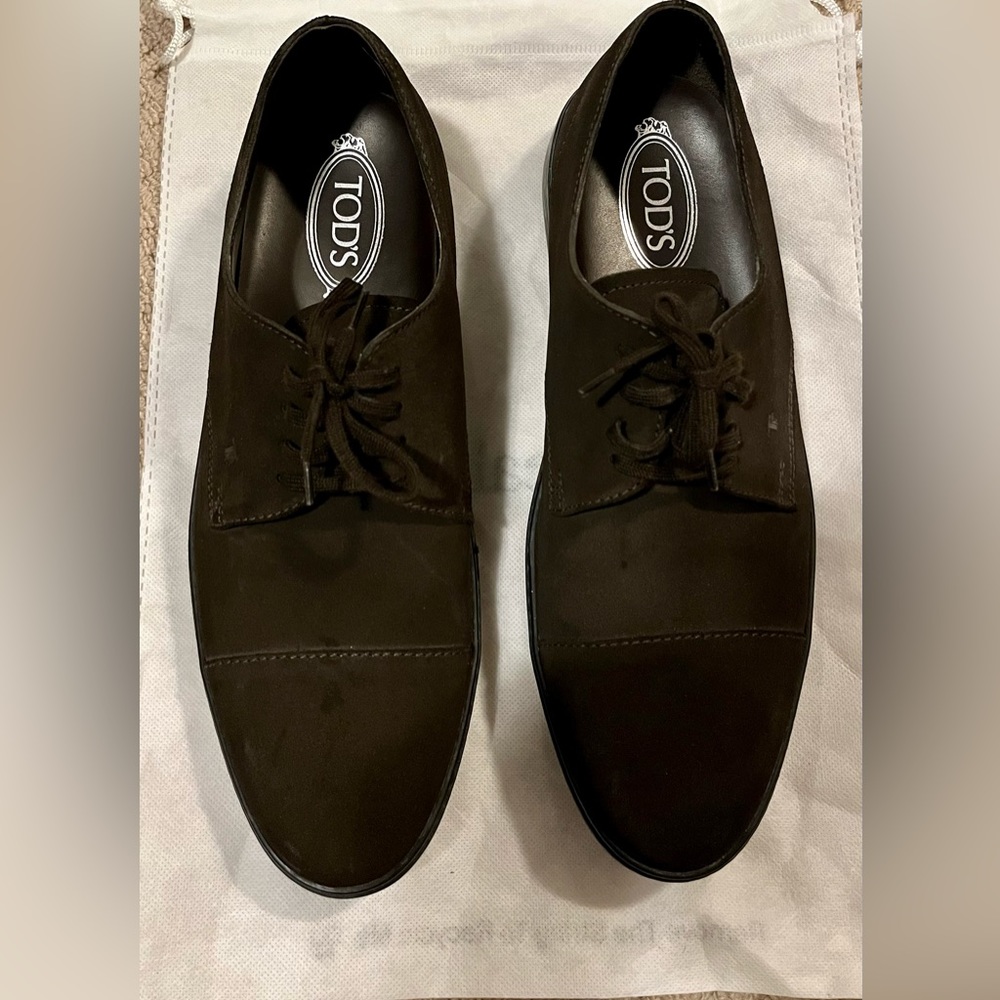 TOD'S Suede Oxford Shoes, 10